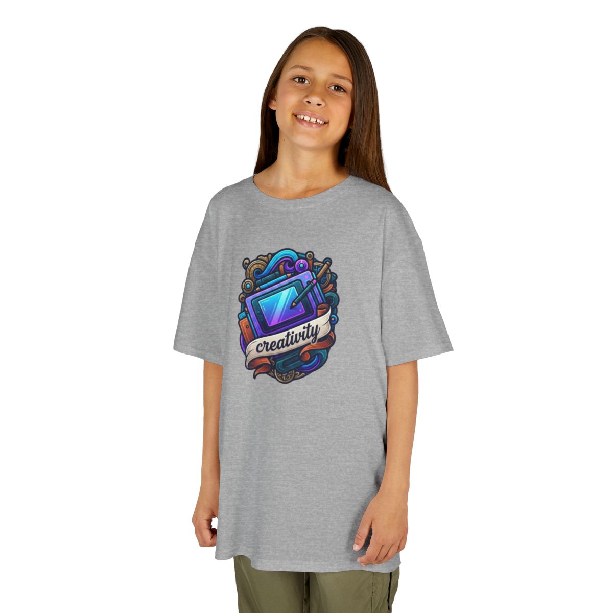 Color: Sport Grey | Creativity Kids Tee