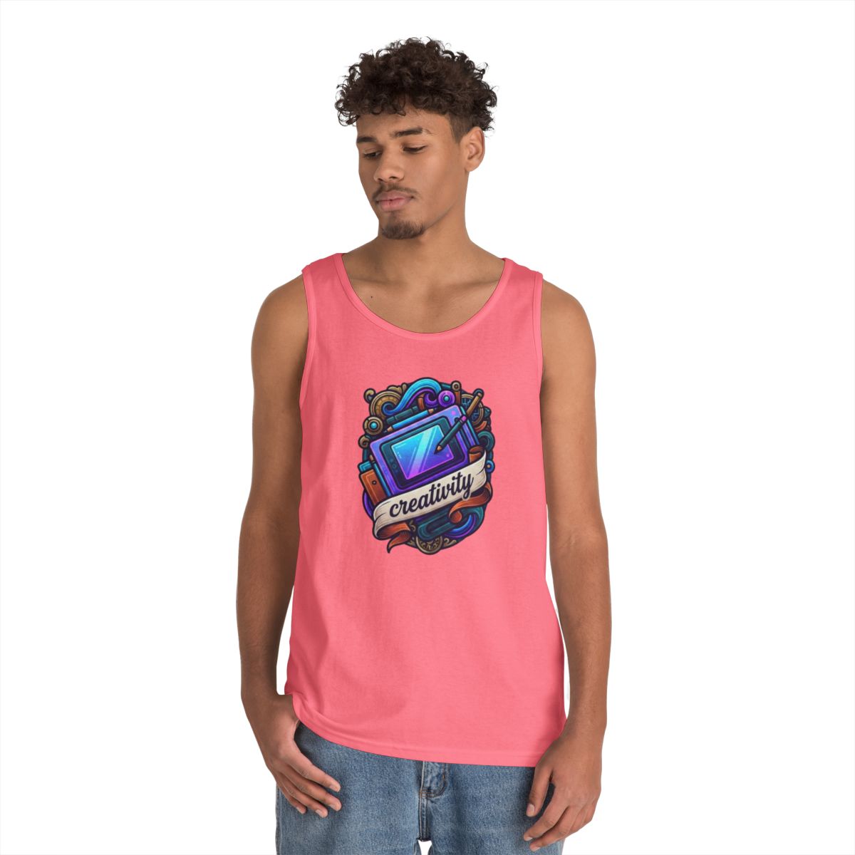 Color: Safety Pink | Creativity Tank Top