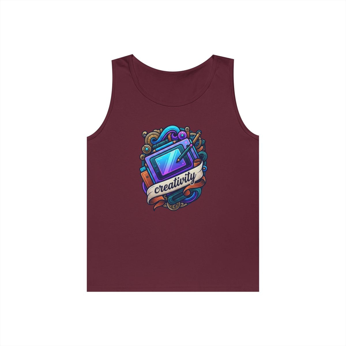 Color: Maroon | Creativity Tank Top