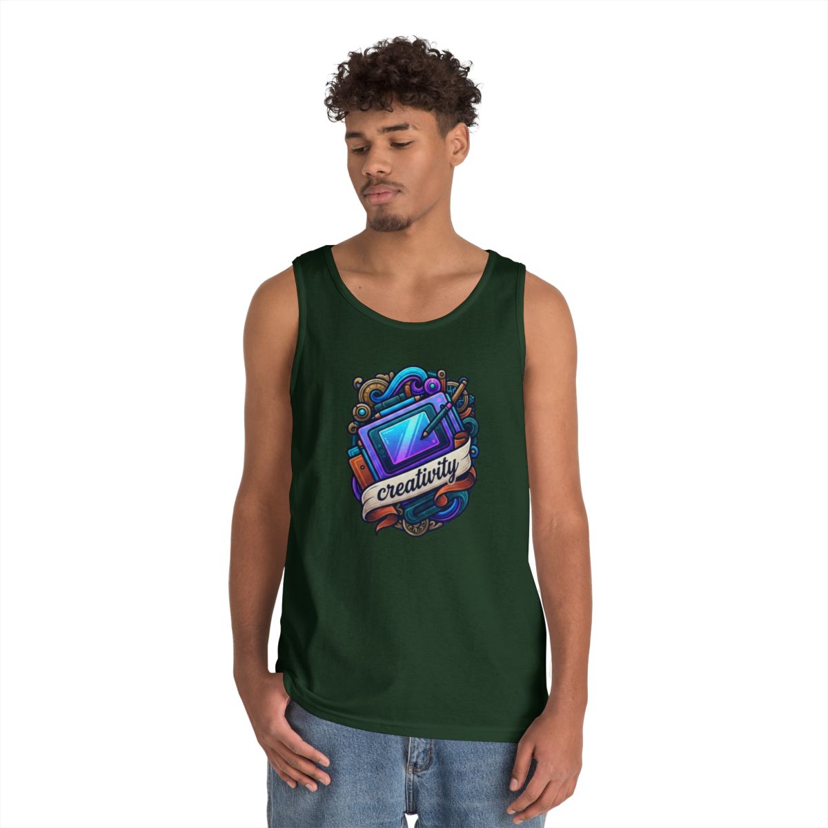Color: Forest Green | Creativity Tank Top