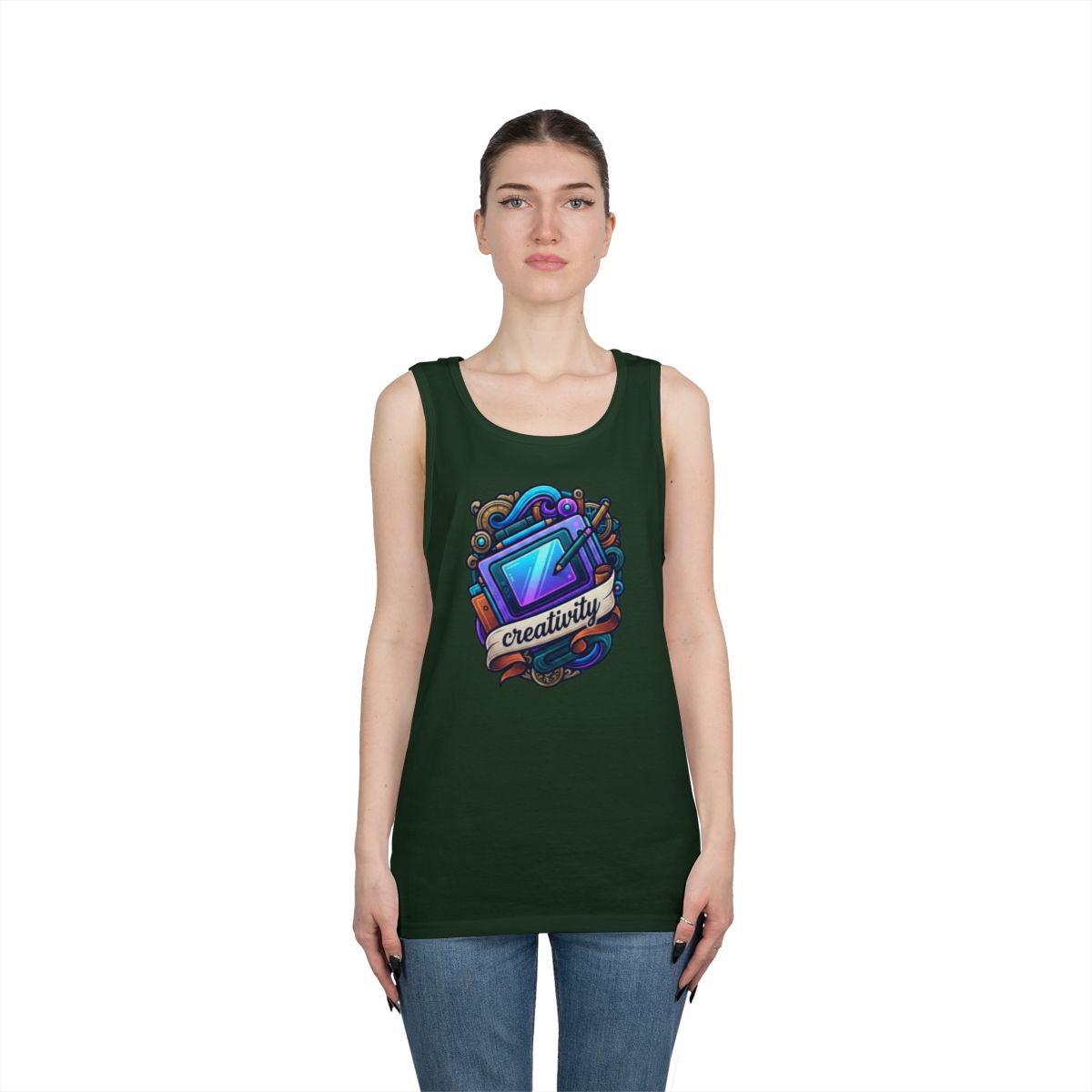 Color: Forest Green | Creativity Tank Top