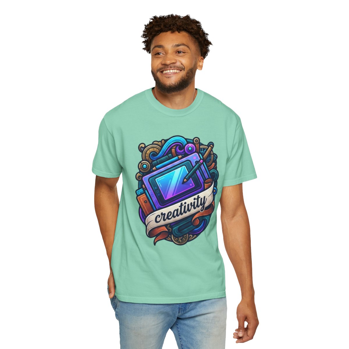 Color: Island Reef | Creativity Unisex Garment-Dyed Tee