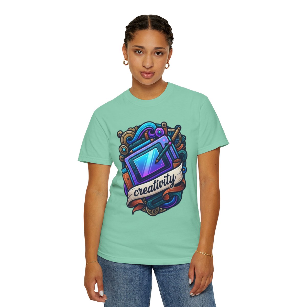 Color: Island Reef | Creativity Unisex Garment-Dyed Tee