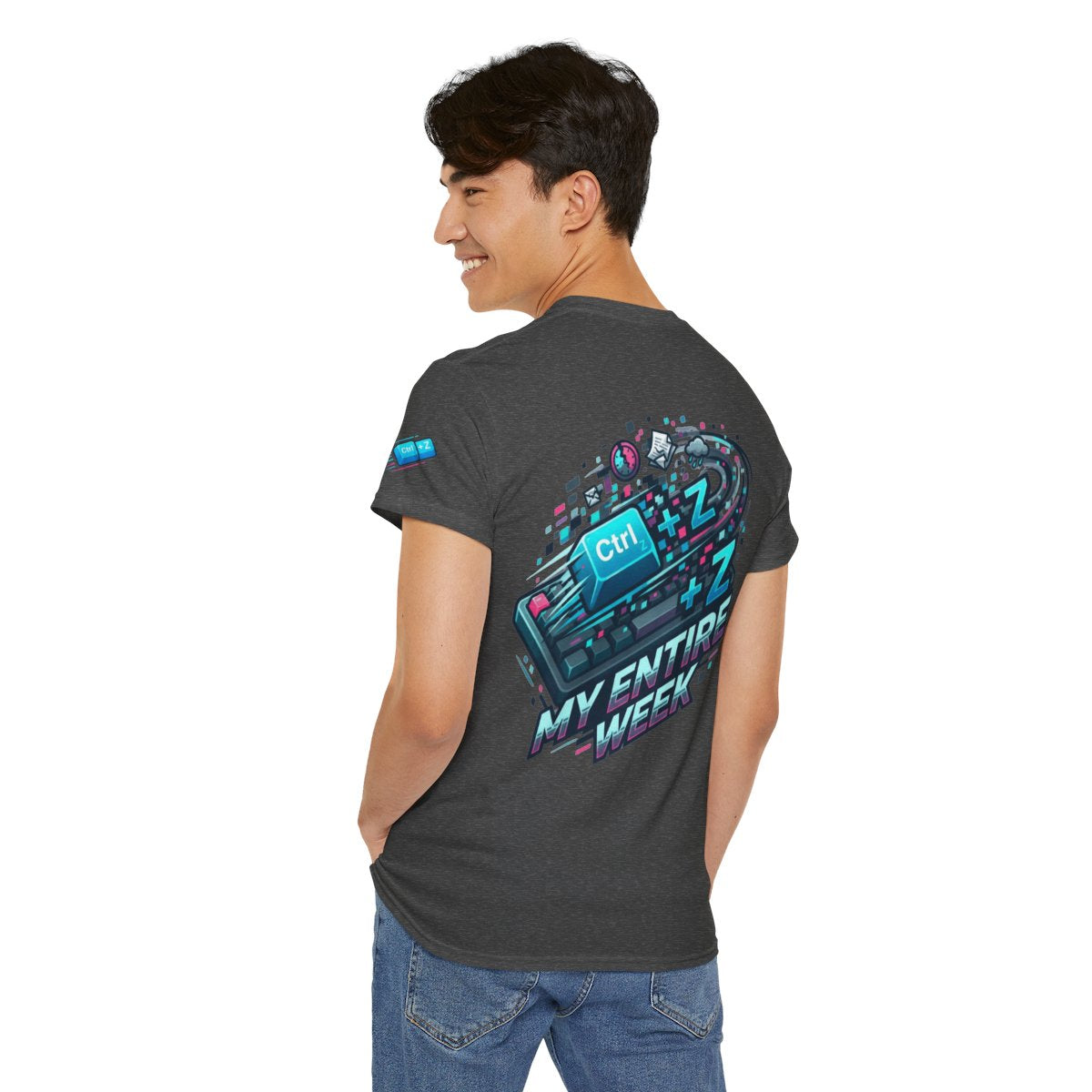 Color: Dark Heather | CTRL Z My Entire Week Premium Graphic Tee