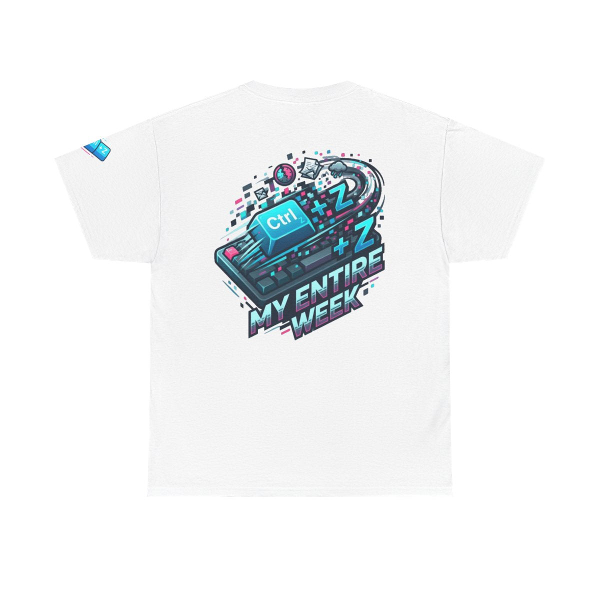 Color: White | CTRL Z My Entire Week Premium Graphic Tee