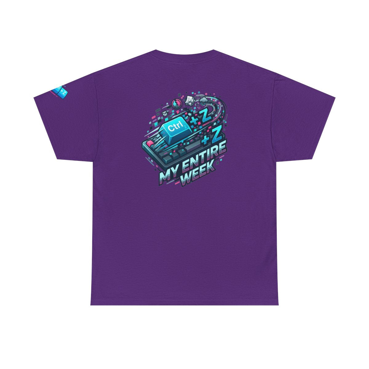 Color: Purple | CTRL Z My Entire Week Premium Graphic Tee