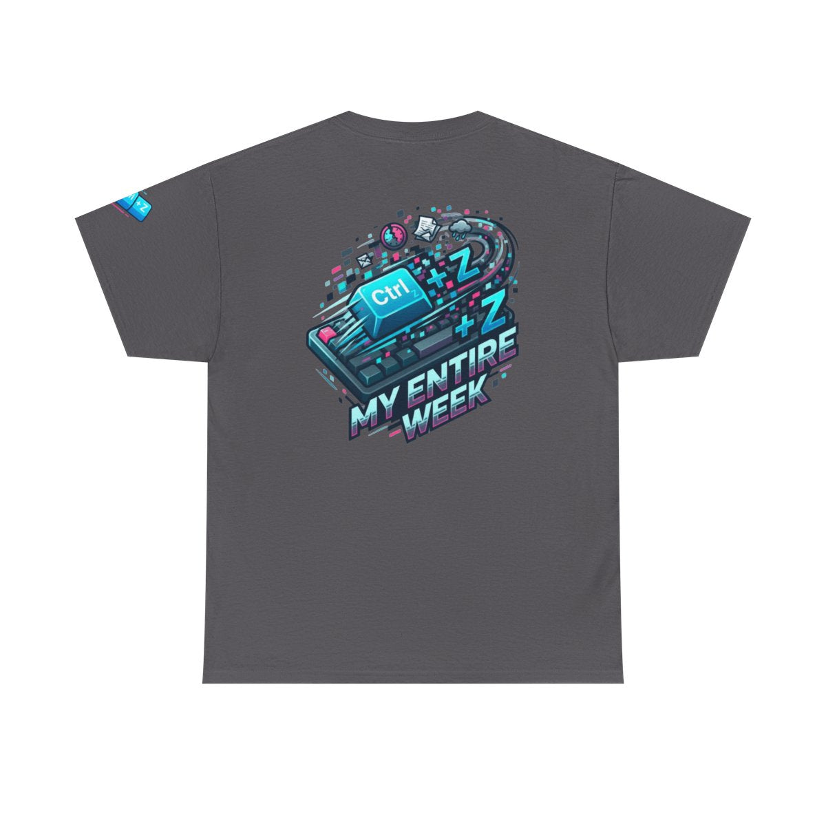 Color: Charcoal | CTRL Z My Entire Week Premium Graphic Tee