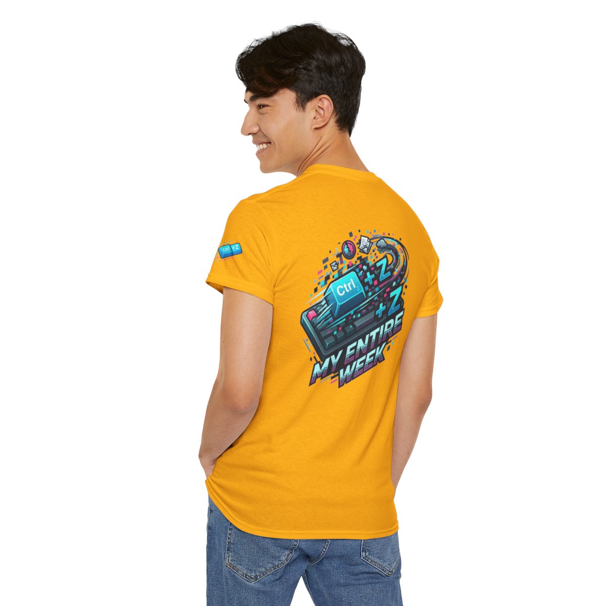 Color: Gold | CTRL Z My Entire Week Premium Graphic Tee