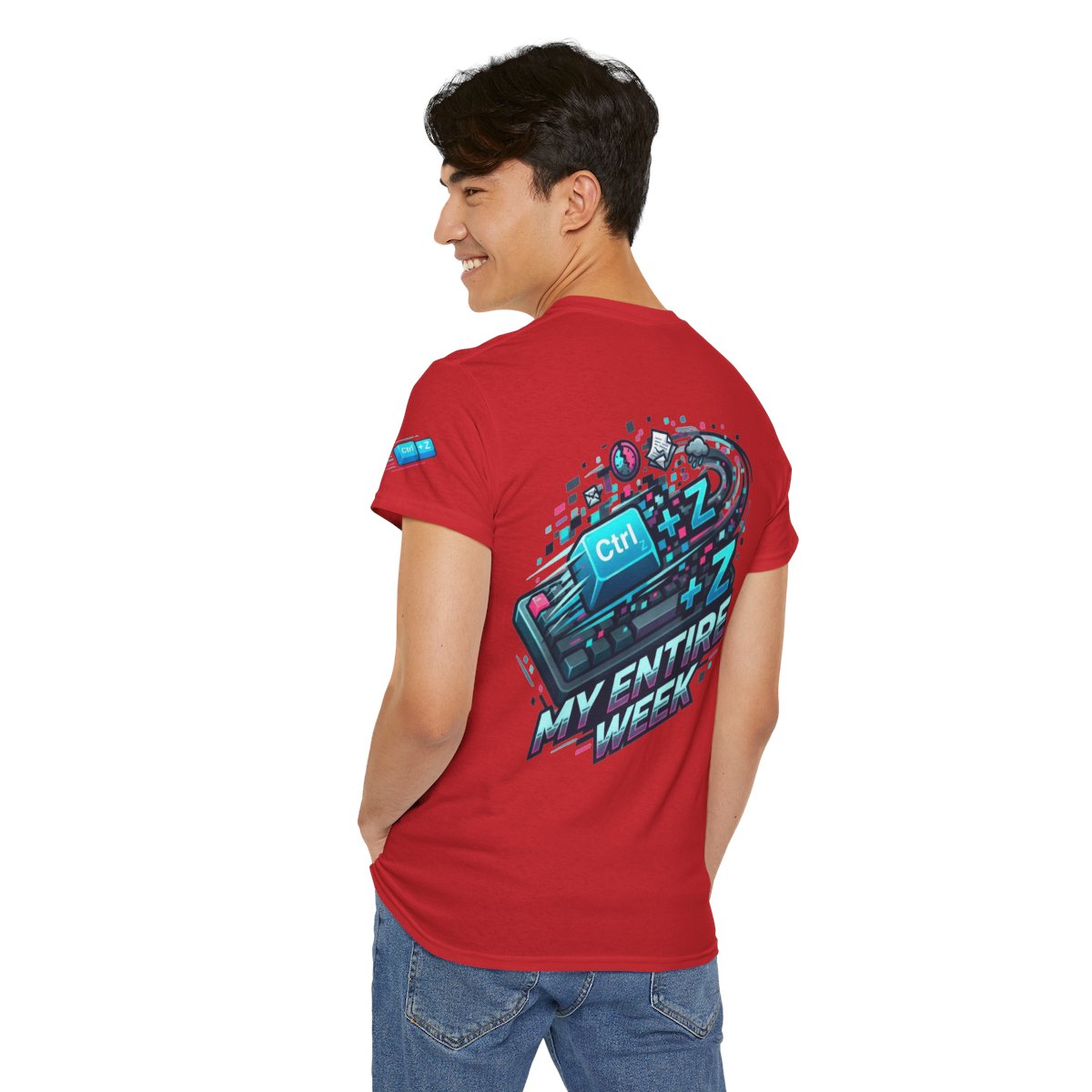Color: Red | CTRL Z My Entire Week Premium Graphic Tee