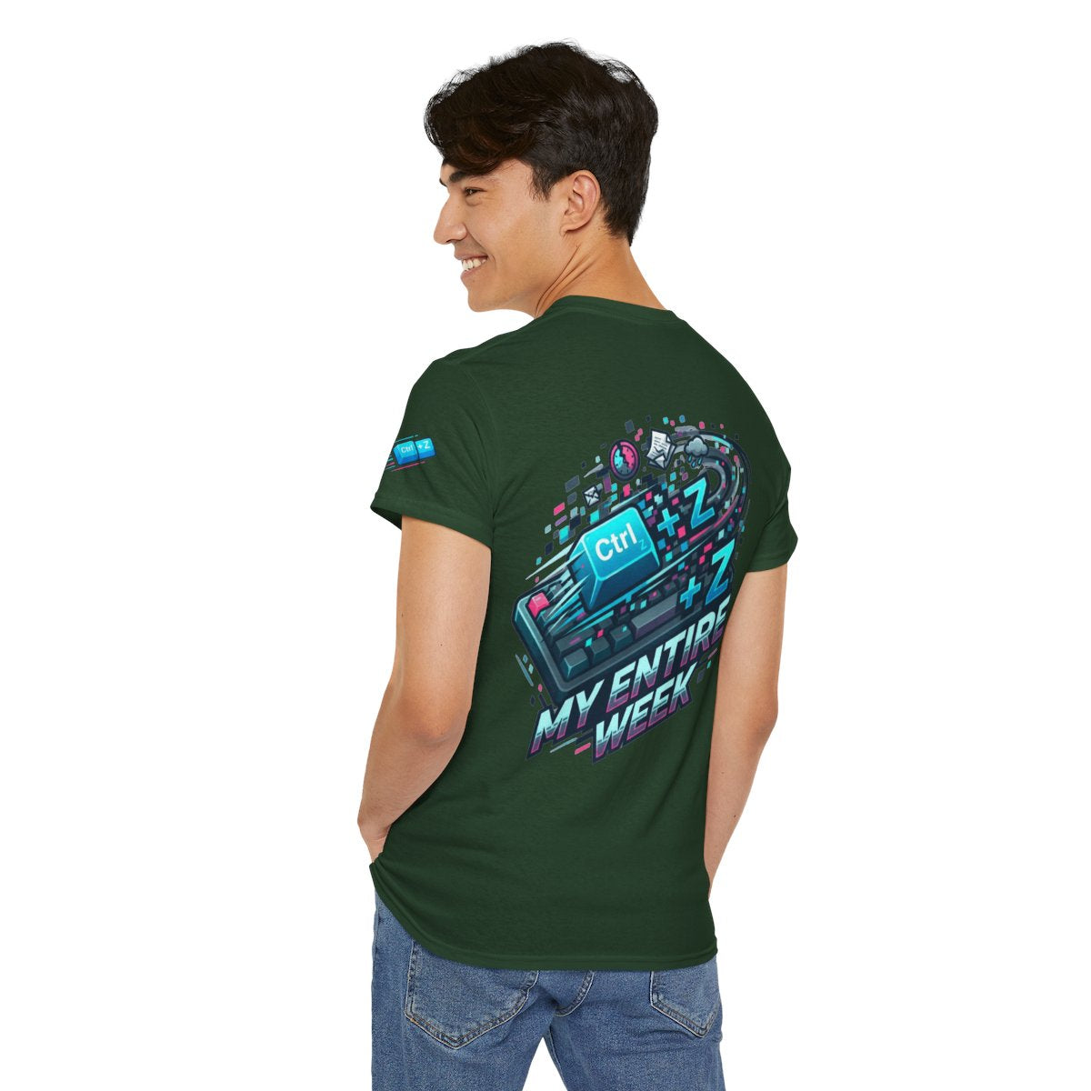 Color: Forest Green | CTRL Z My Entire Week Premium Graphic Tee