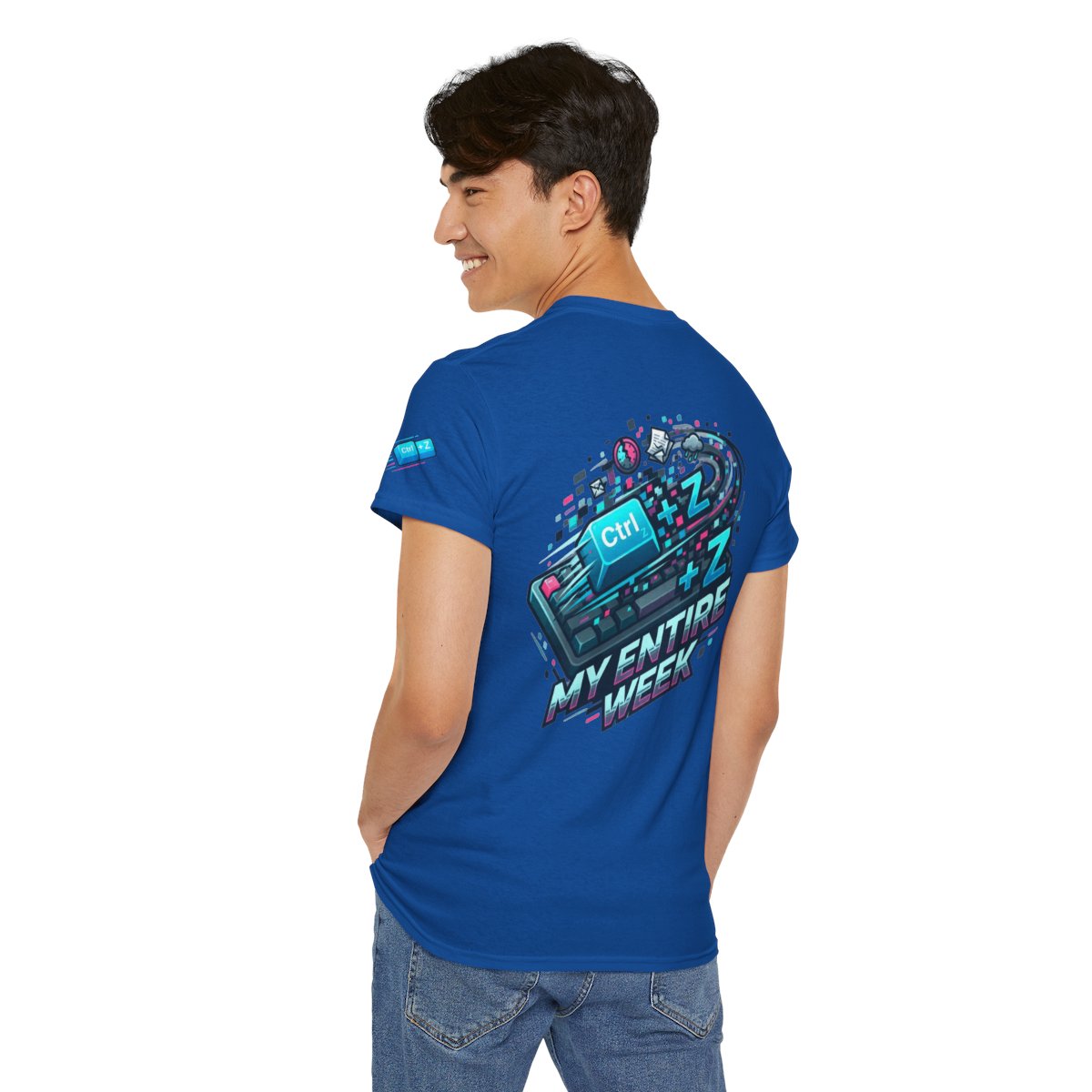 Color: Royal | CTRL Z My Entire Week Premium Graphic Tee