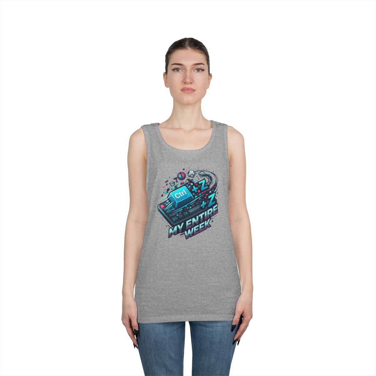 Color: Sport Grey | CTRL Z My Entire Week Tank Top