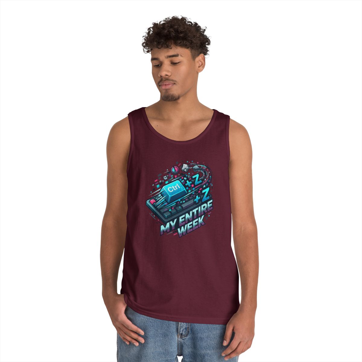 Color: Maroon | CTRL Z My Entire Week Tank Top