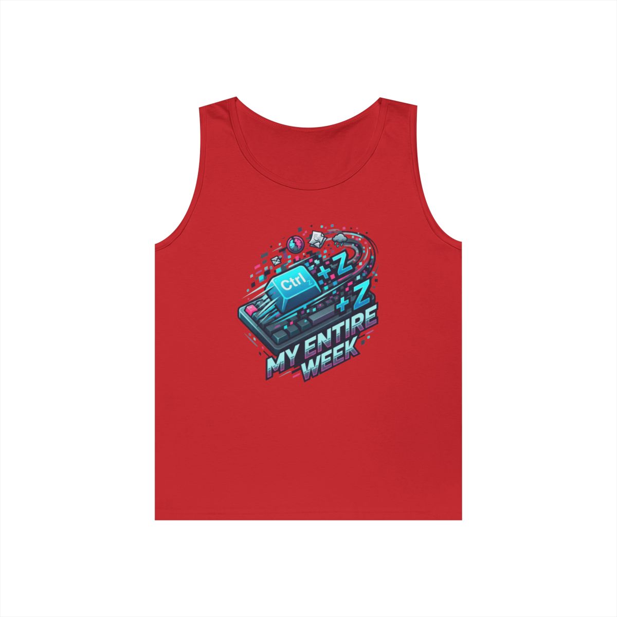 Color: Red | CTRL Z My Entire Week Tank Top
