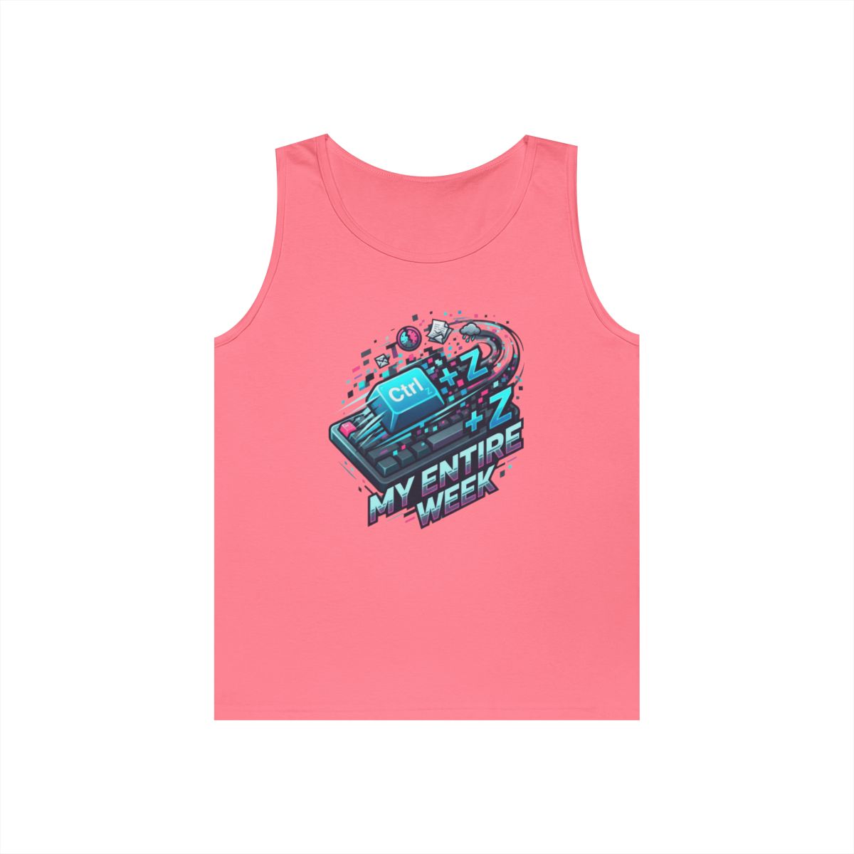 Color: Safety Pink | CTRL Z My Entire Week Tank Top