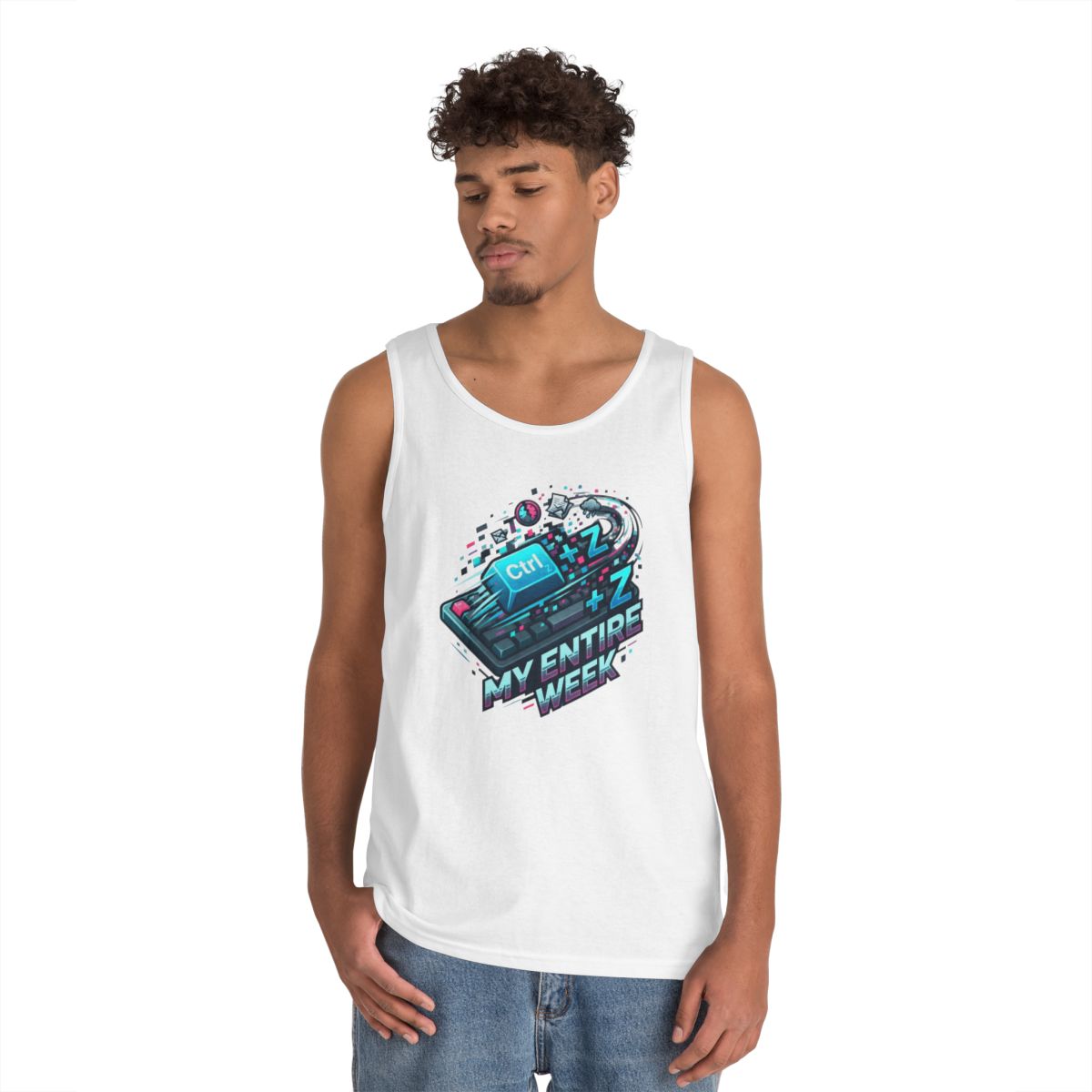 Color: White | CTRL Z My Entire Week Tank Top