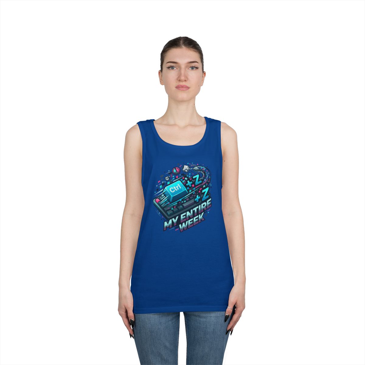 Color: Royal | CTRL Z My Entire Week Tank Top