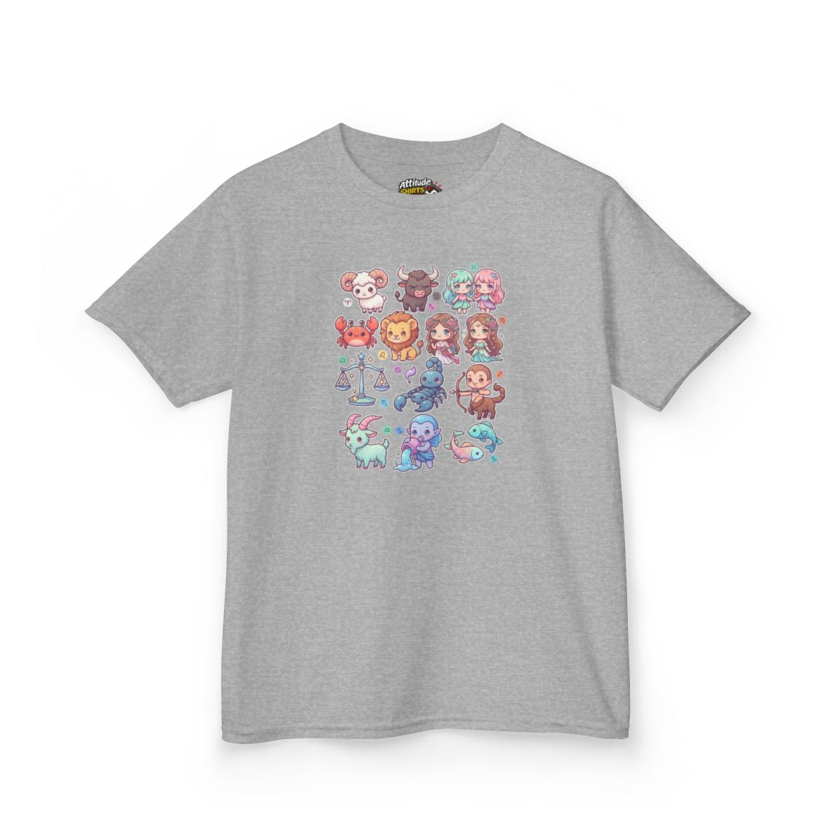 Color: Sport Grey | Cute Chibi Zodiac Kids Tee