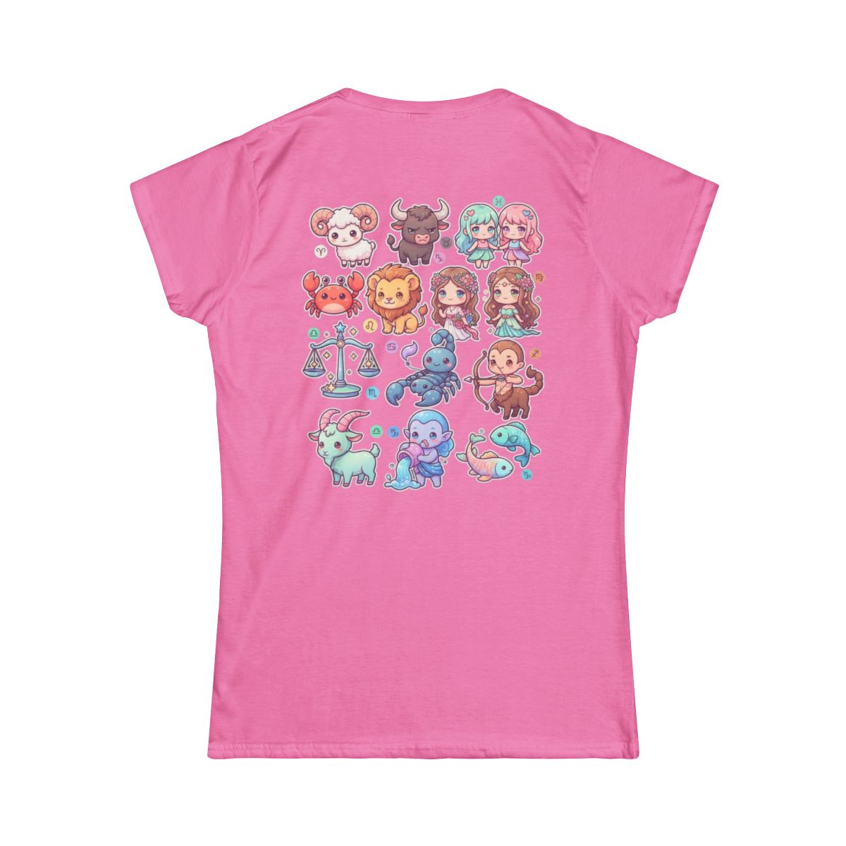 Color: Azalea | Cute Chibi Zodiac Women's Tee