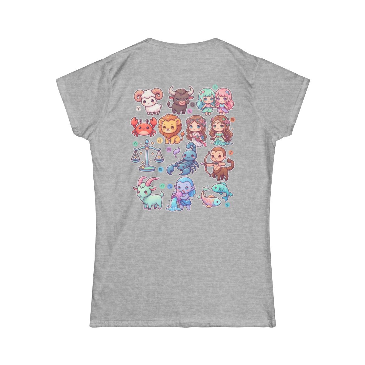 Color: Sport Grey | Cute Chibi Zodiac Women's Tee