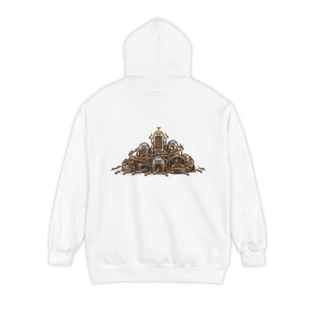 Color: White | Cyber Ants Garment-Dyed Hoodie