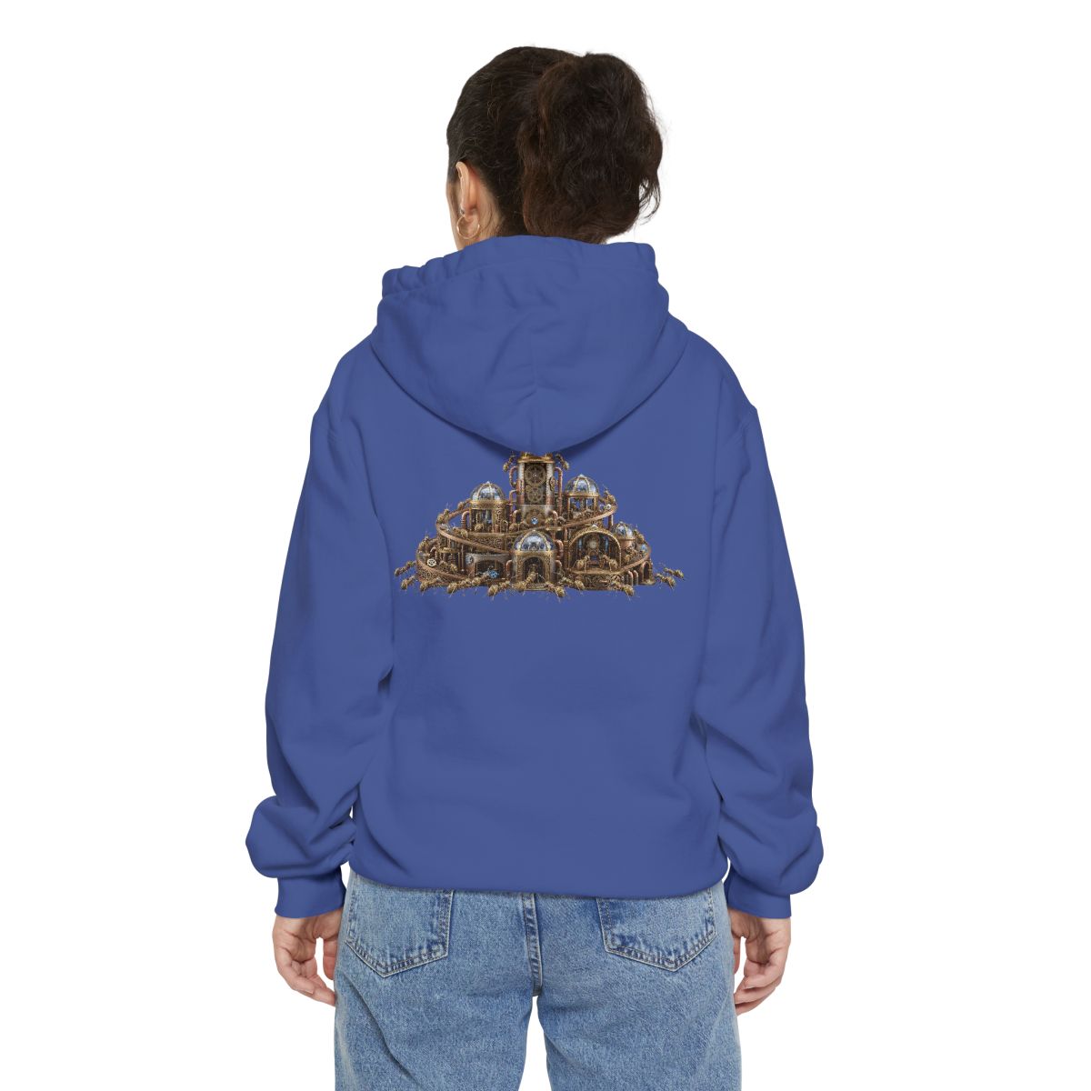 Color: Flo Blue | Cyber Ants Garment-Dyed Hoodie