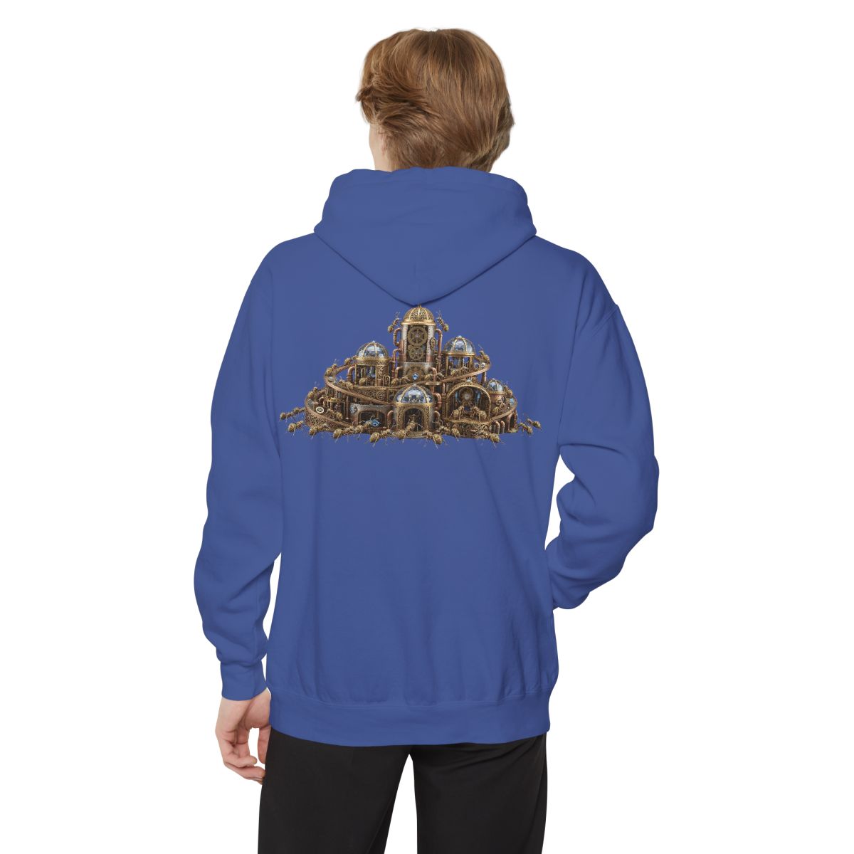 Color: Flo Blue | Cyber Ants Garment-Dyed Hoodie