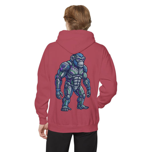 Color: Crimson | Cyber Chimp Garment-Dyed Hoodie