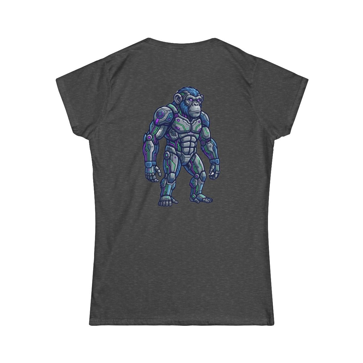 Color: Dark Heather | Cyber Chimp Women's Tee