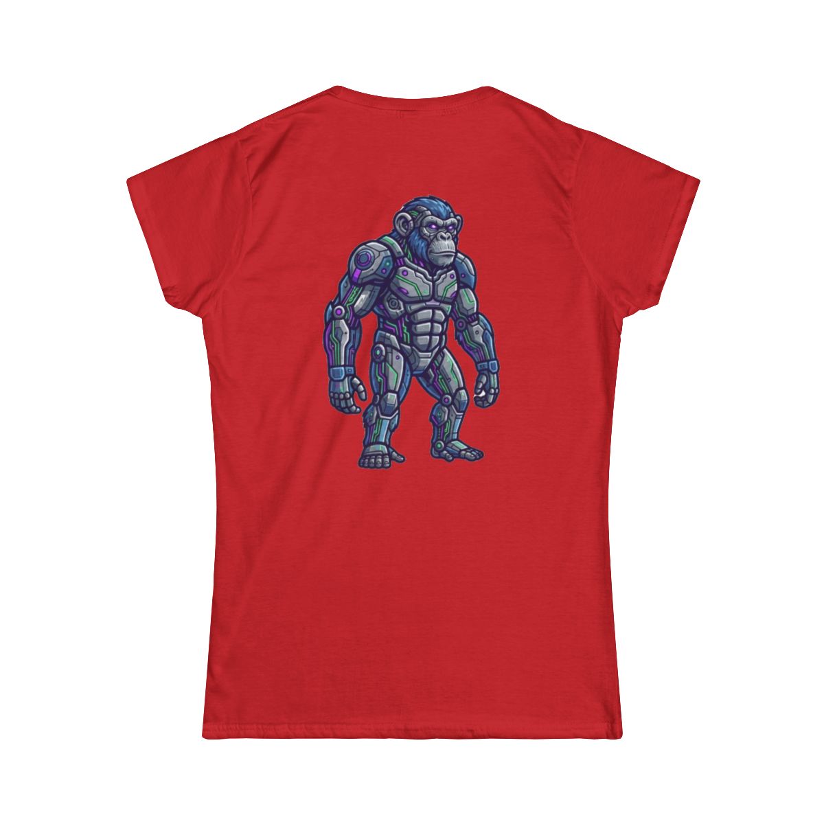 Color: Red | Cyber Chimp Women's Tee