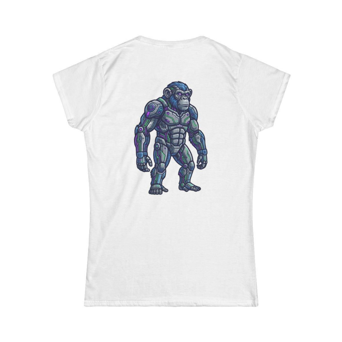 Color: White | Cyber Chimp Women's Tee