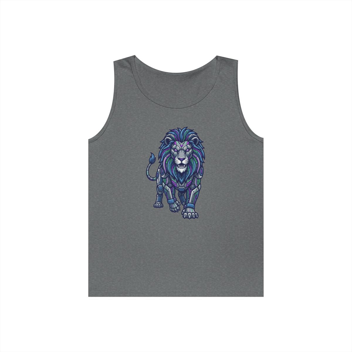 Color: Graphite Heather | Cyber Lion Tank Top