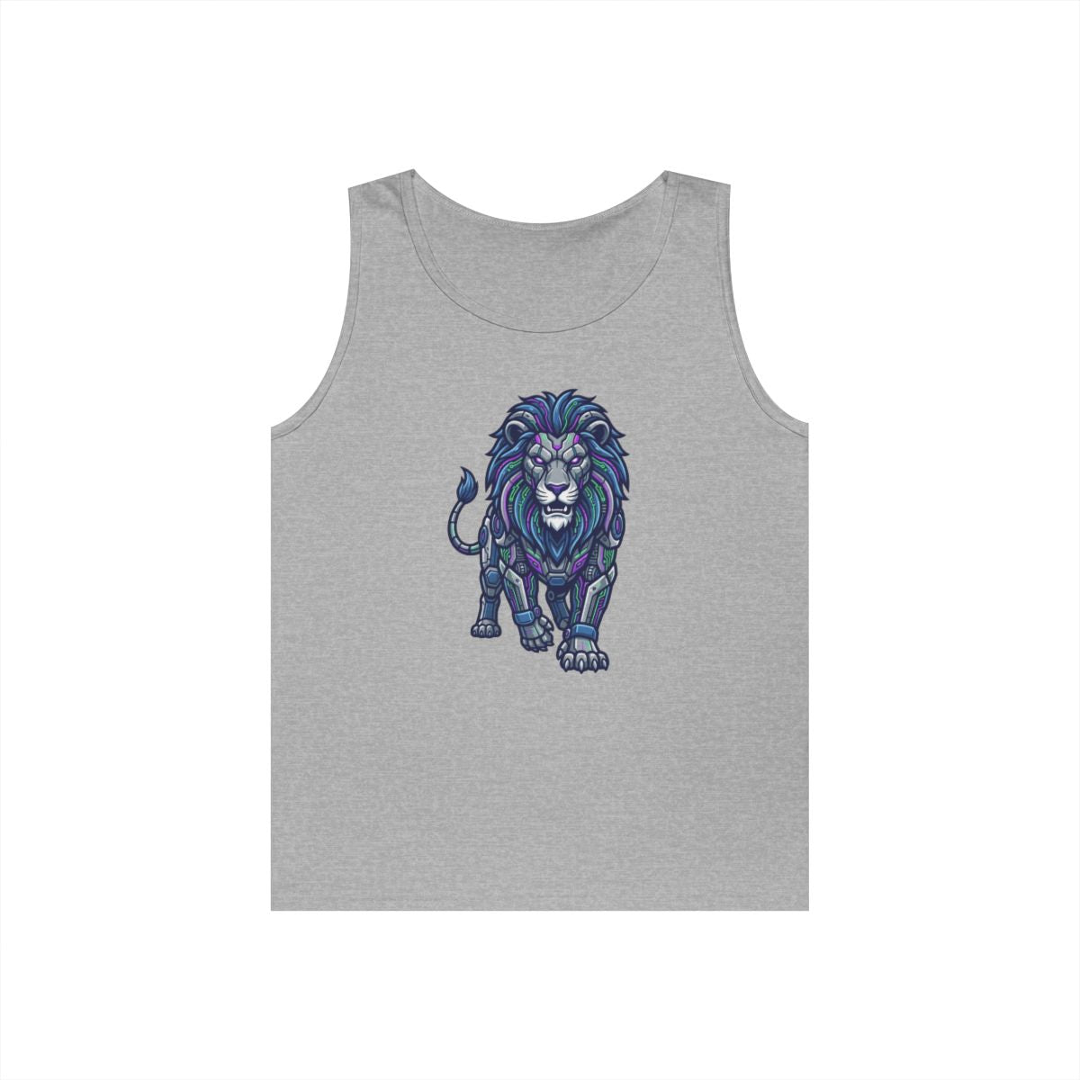 Color: Sport Grey | Cyber Lion Tank Top