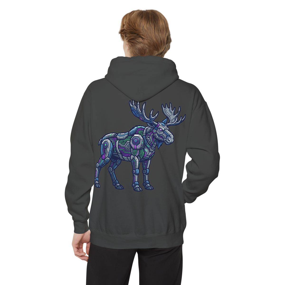 Color: Pepper | Cyber Moose Garment-Dyed Hoodie