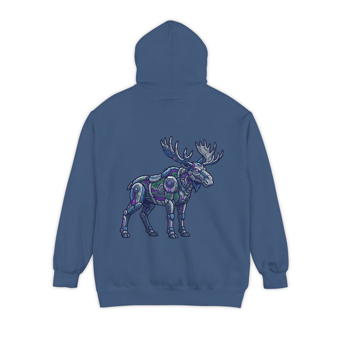 Color: True Navy | Cyber Moose Garment-Dyed Hoodie