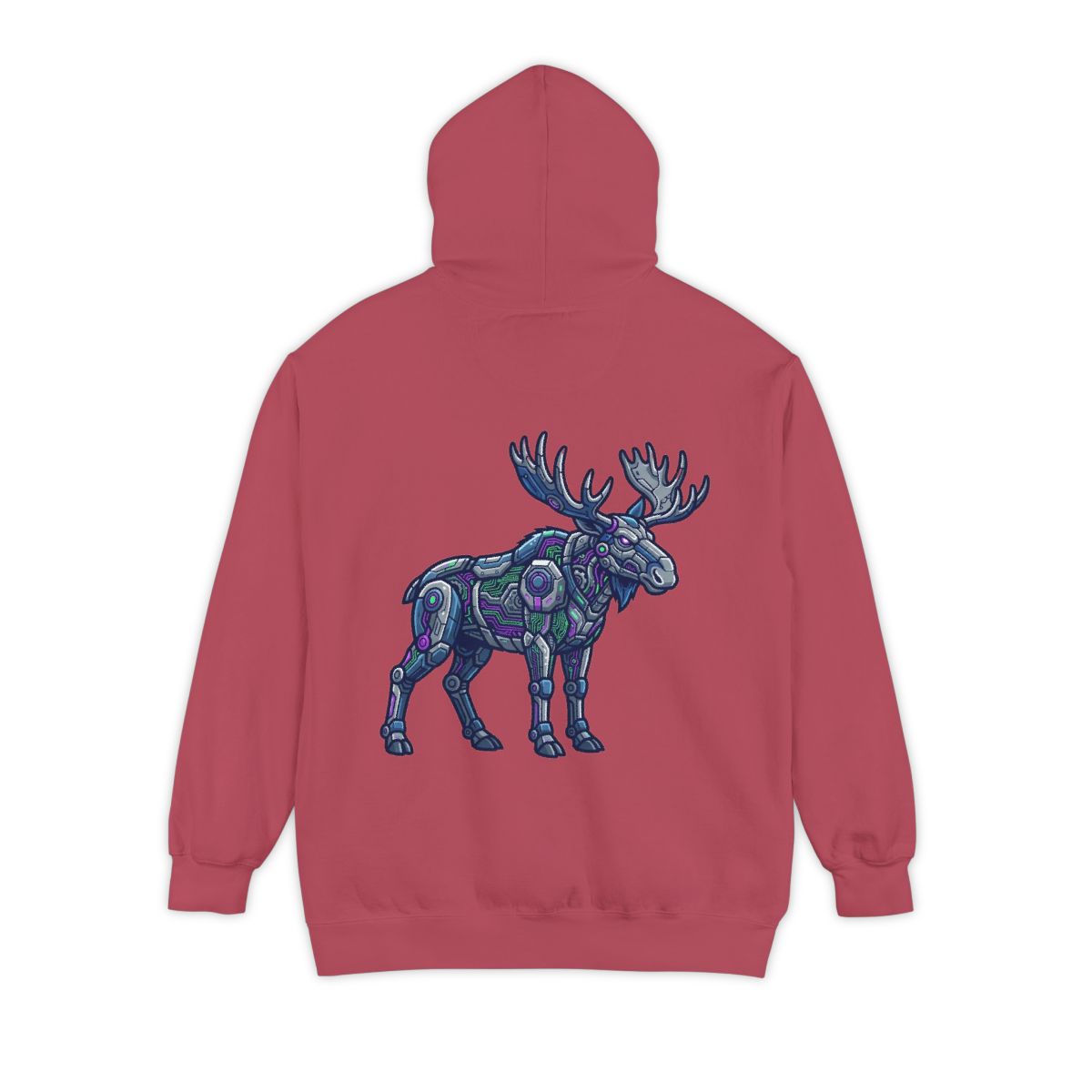 Color: Crimson | Cyber Moose Garment-Dyed Hoodie