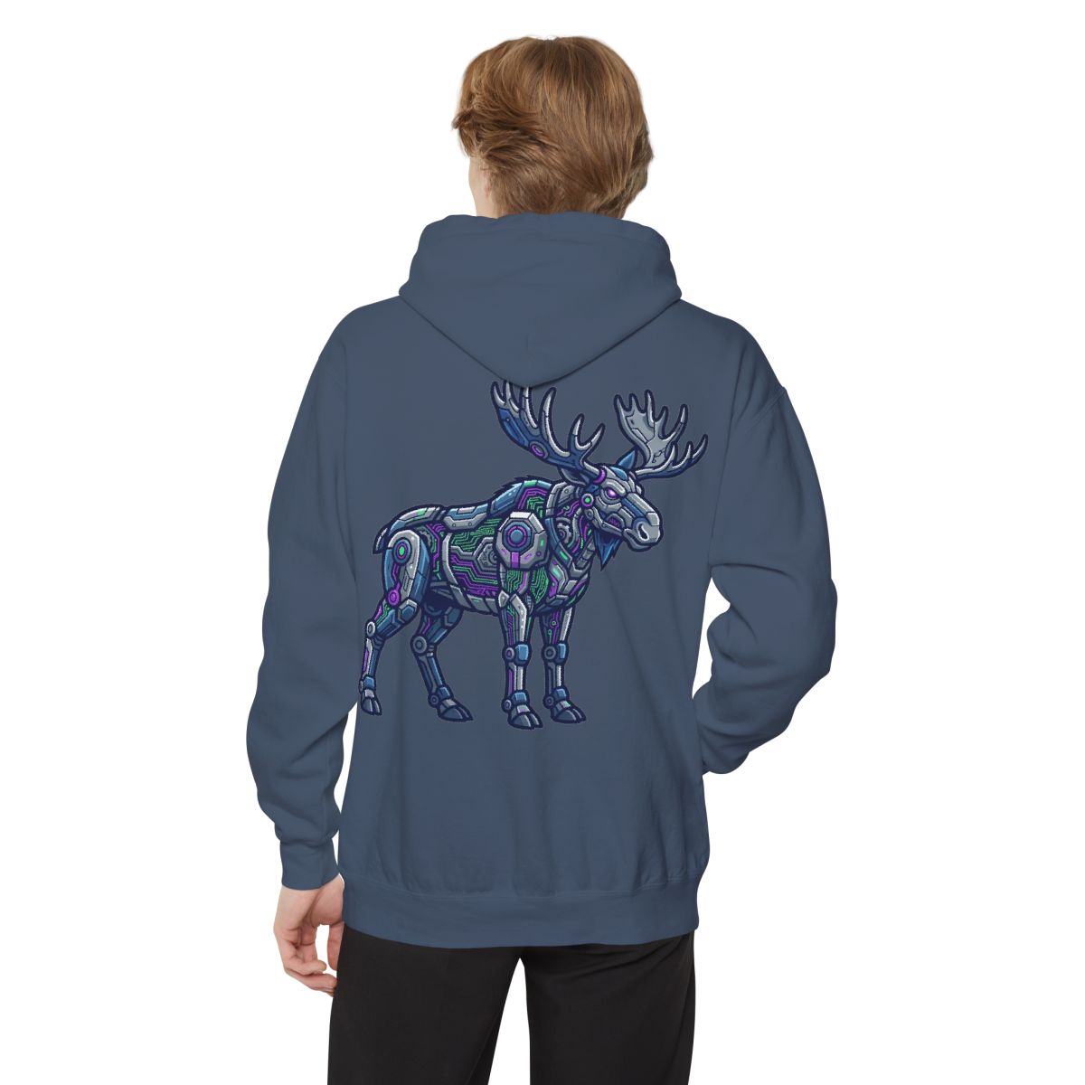 Color: Denim | Cyber Moose Garment-Dyed Hoodie