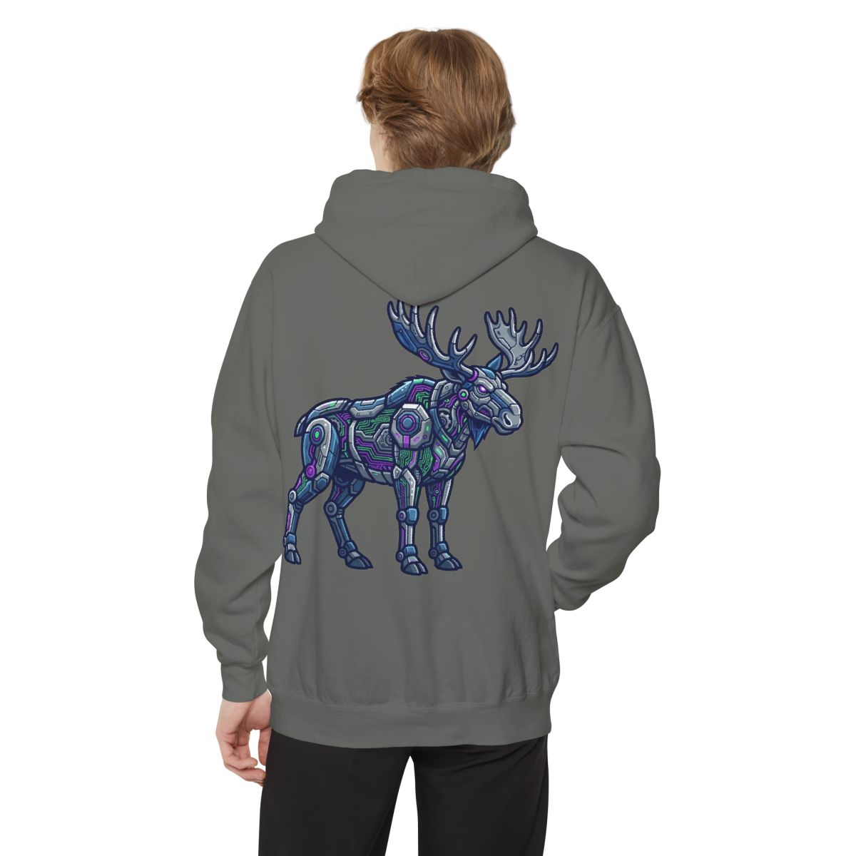 Color: Grey | Cyber Moose Garment-Dyed Hoodie
