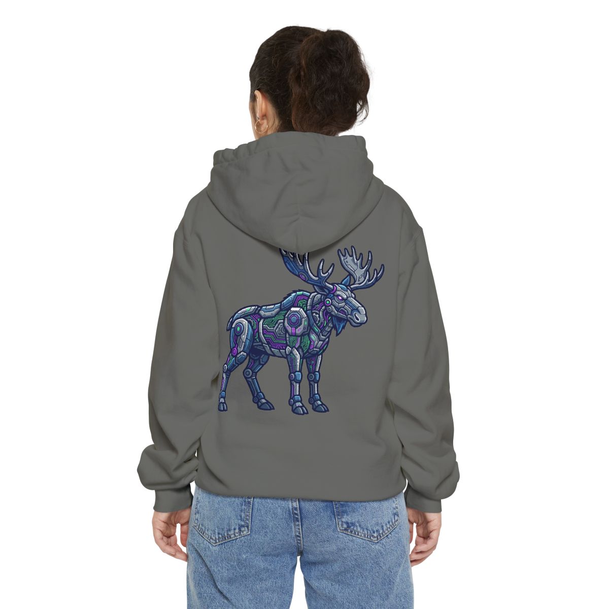 Color: Grey | Cyber Moose Garment-Dyed Hoodie