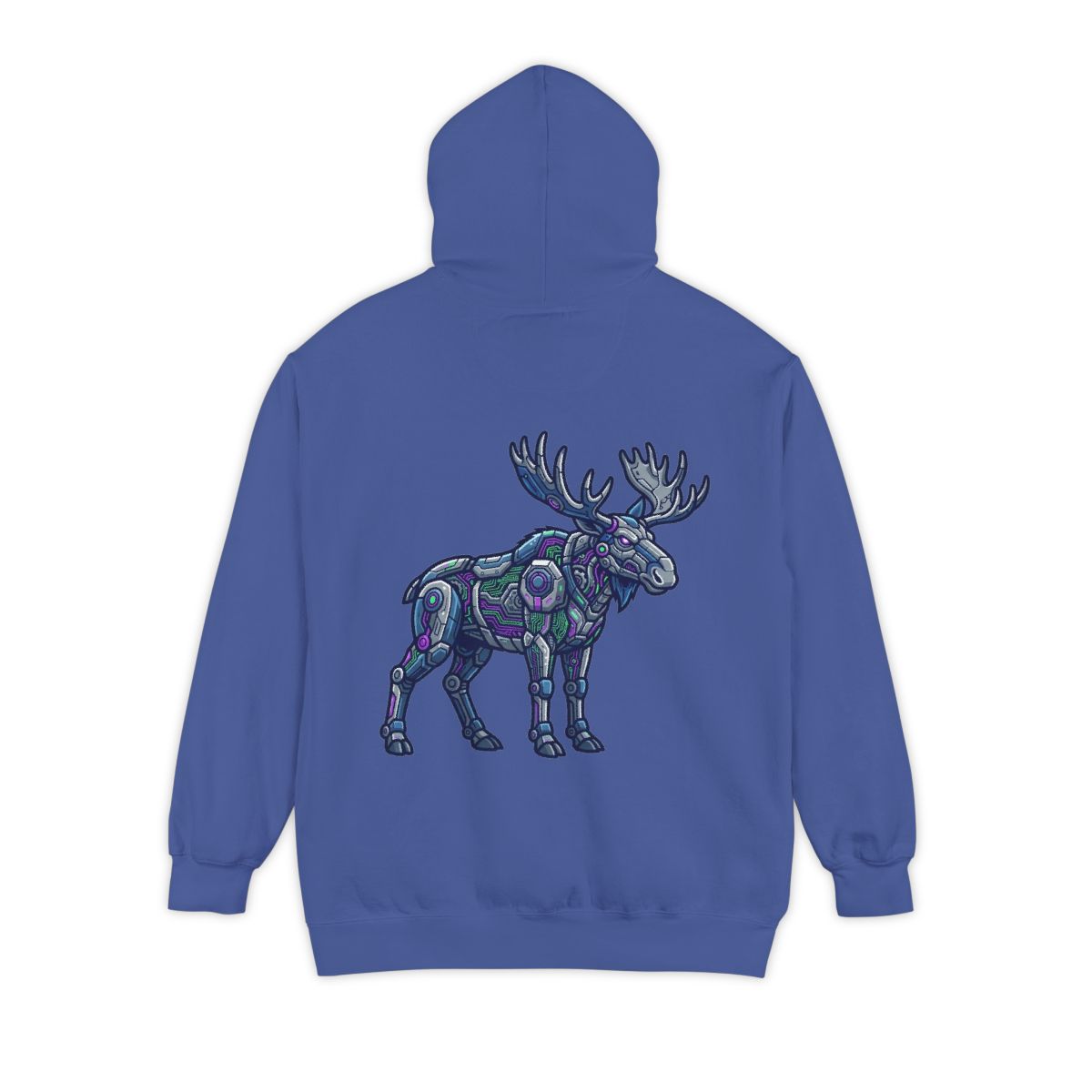 Color: Flo Blue | Cyber Moose Garment-Dyed Hoodie