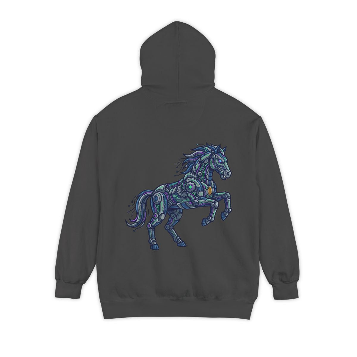 Color: Pepper | Cyber Mustang Garment-Dyed Hoodie