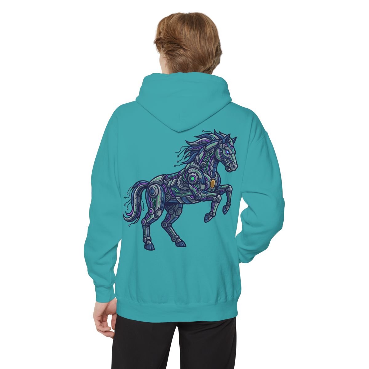 Color: Seafoam | Cyber Mustang Garment-Dyed Hoodie