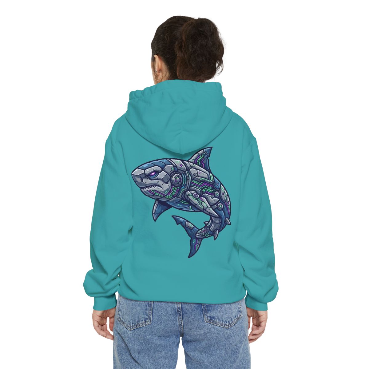 Color: Seafoam | Cyber Shark Garment-Dyed Hoodie