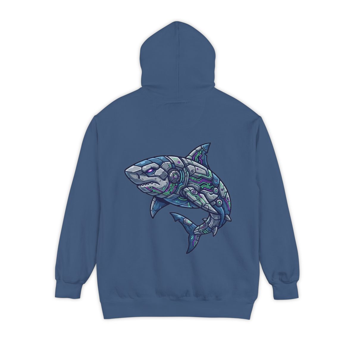 Color: True Navy | Cyber Shark Garment-Dyed Hoodie