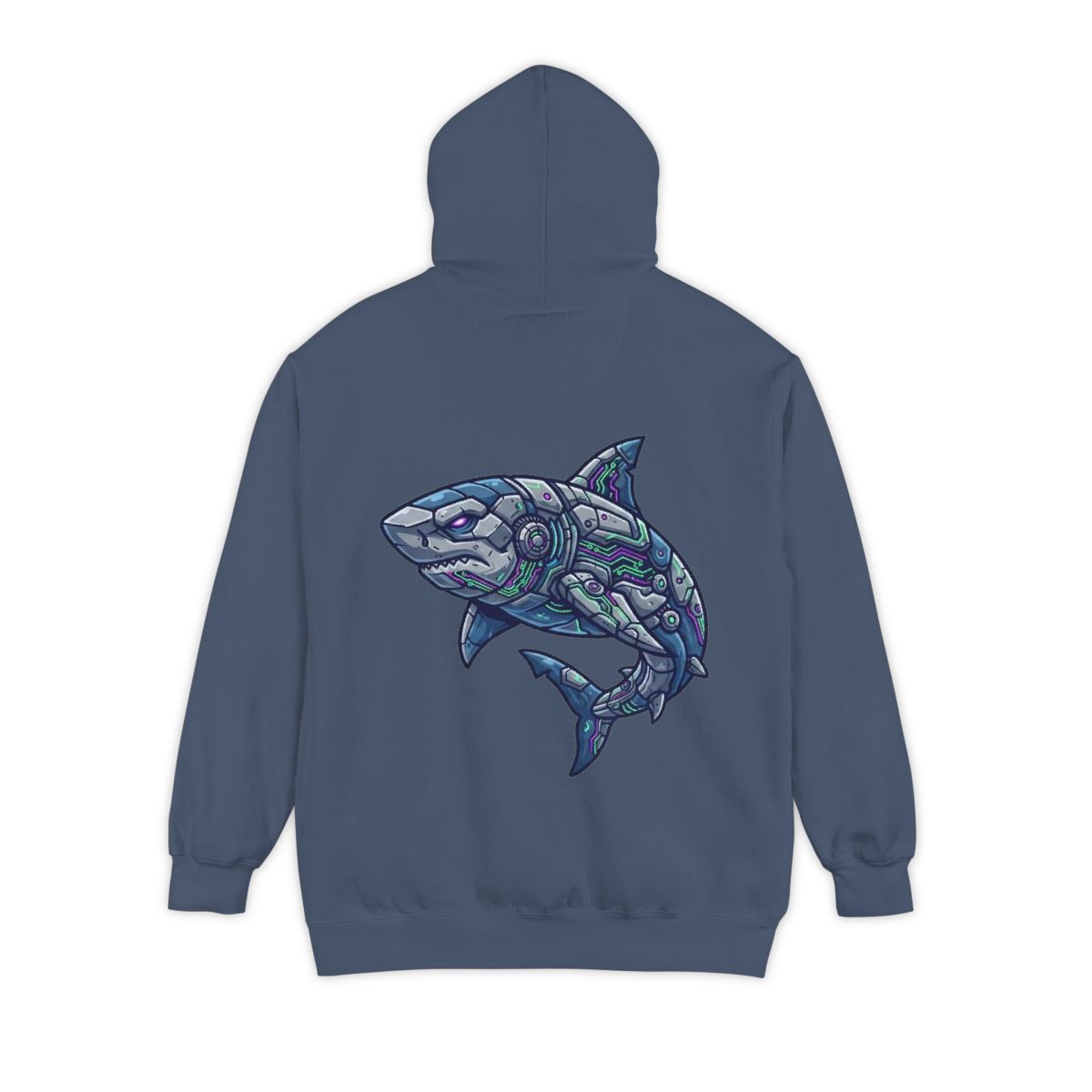 Color: Denim | Cyber Shark Garment-Dyed Hoodie