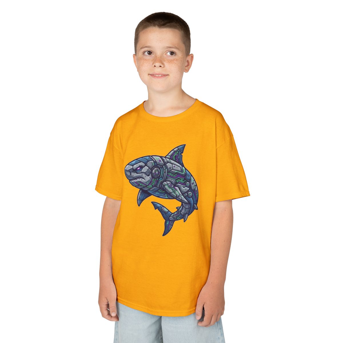 Color: Gold | Cyber Shark Kids Tee