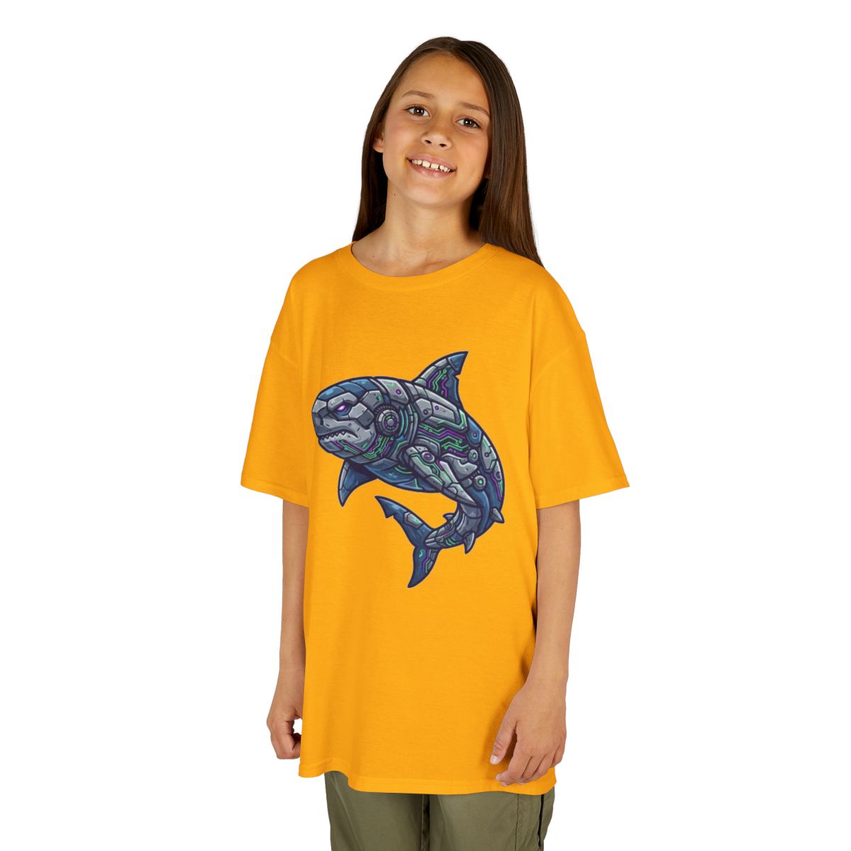 Color: Gold | Cyber Shark Kids Tee