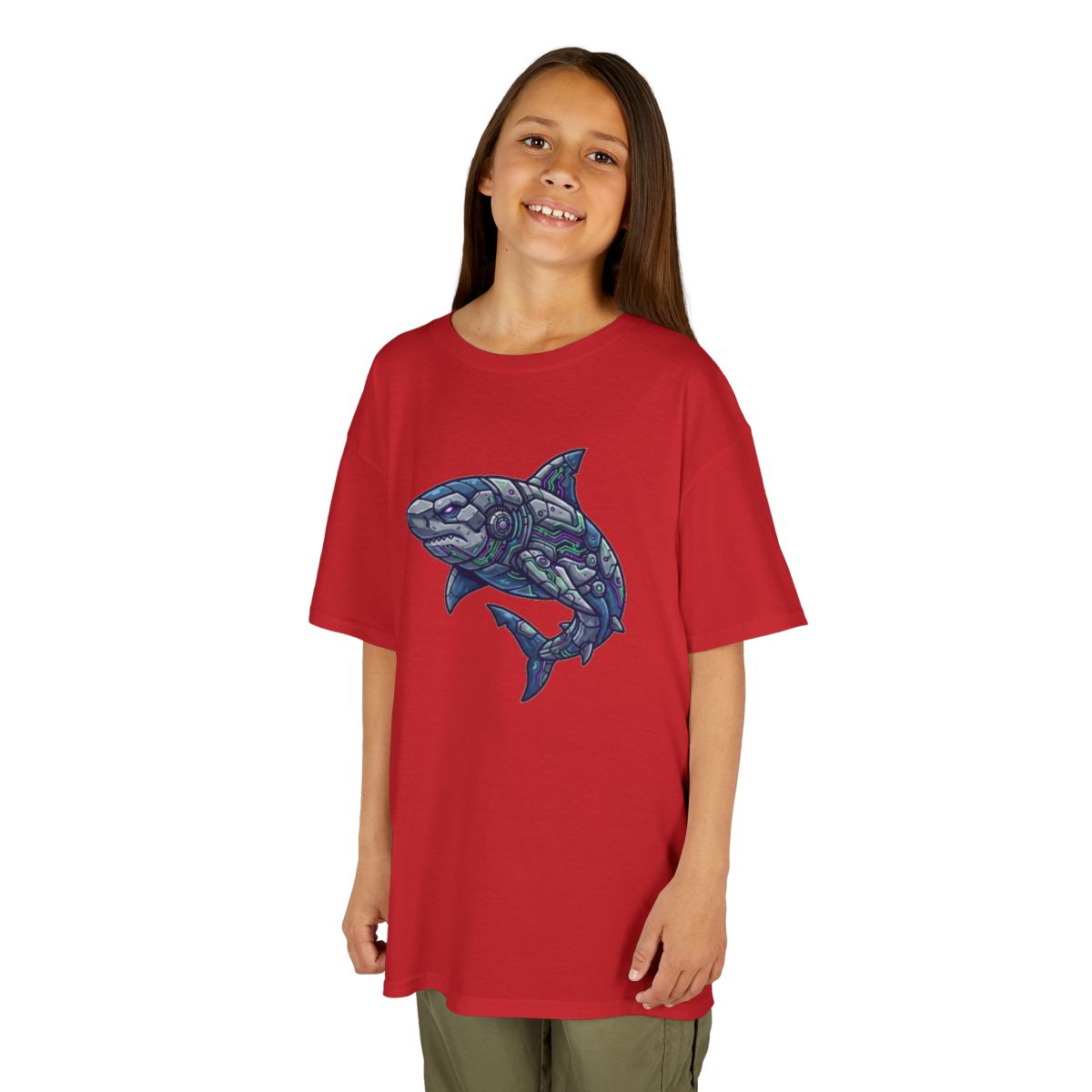 Color: Red | Cyber Shark Kids Tee