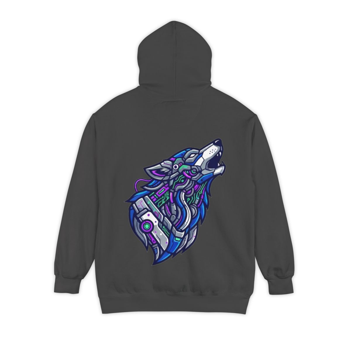 Color: Pepper | Cyber Wolf Garment-Dyed Hoodie