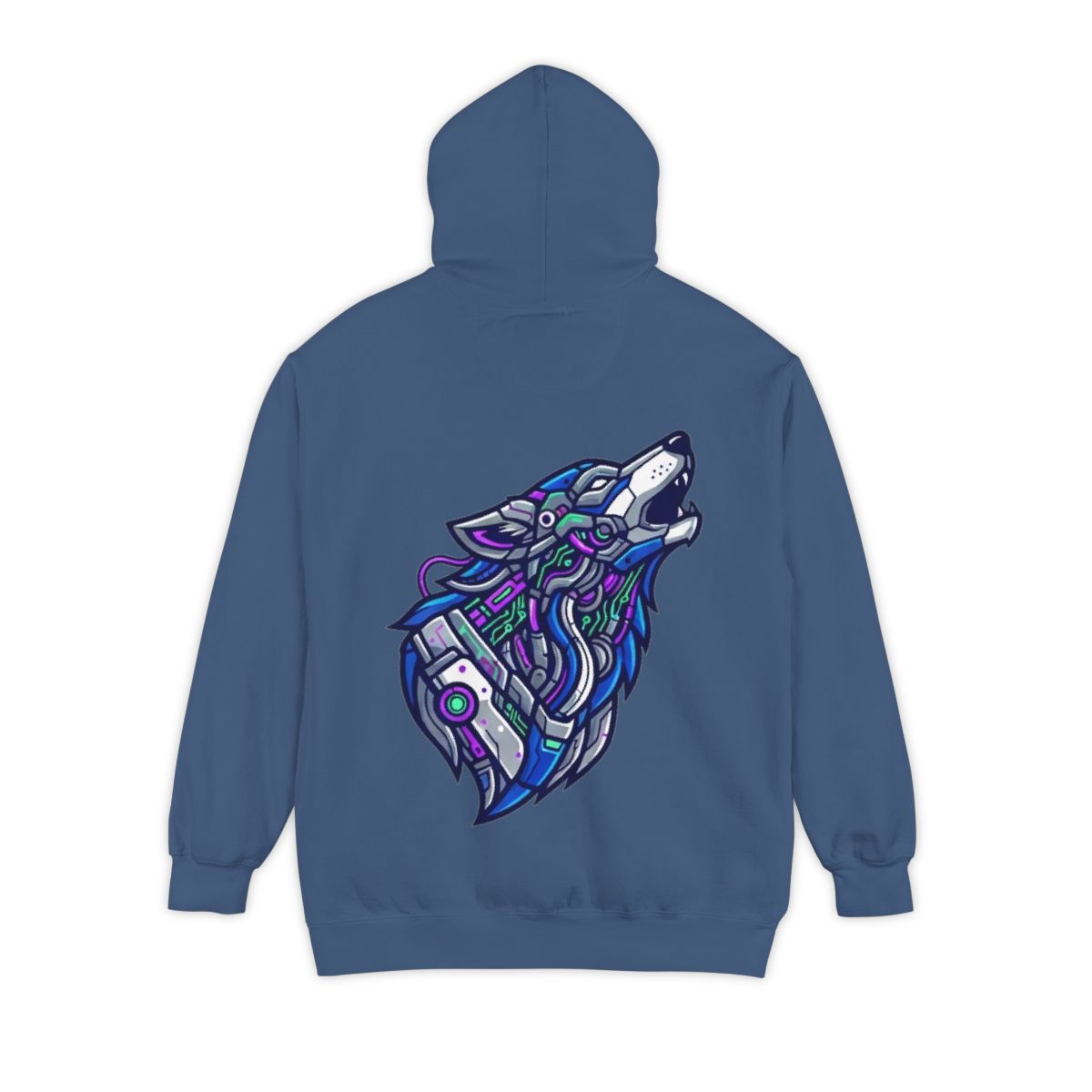 Color: True Navy | Cyber Wolf Garment-Dyed Hoodie